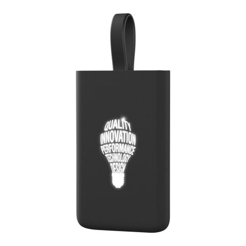 SCX.design P05 1000 mAh Powerbank mit Leuchtlogo schwarz-weiss | ohne Werbeanbringung | Nicht verfügbar | Nicht verfügbar