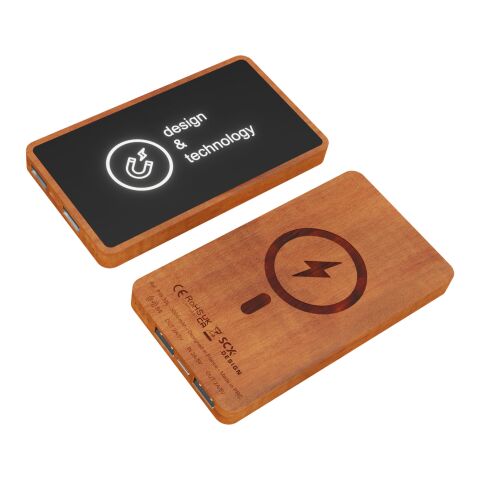 SCX.design P39 5000 mAh 5W magnetische kabellose Powerbank holz | ohne Werbeanbringung | Nicht verfügbar | Nicht verfügbar