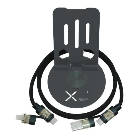 SCX.design O34 360° Smartphonehalterung mit 240W 4 in 1 Ladekabel gun metal | ohne Werbeanbringung | Nicht verfügbar | Nicht verfügbar