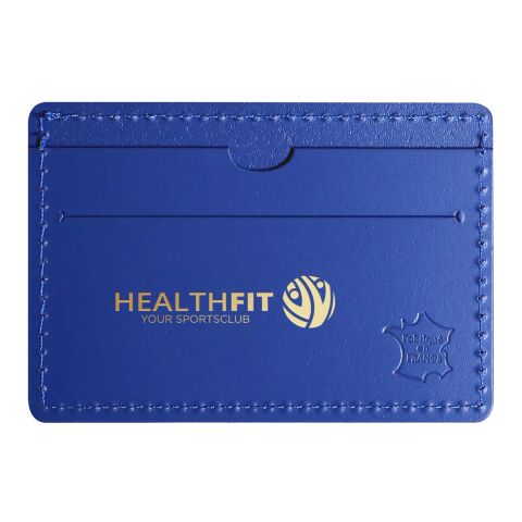 Nachhaltiger Werbeartikel Citizen Green Tintin Kartenetui aus recyceltem Leder – navy – mit Logo bedruckt