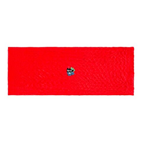 Werbeartikel Lawrence Schal – rot – mit Logo bedruckt 110 x 200 cm aus Baumwolle für Messen & Promotion