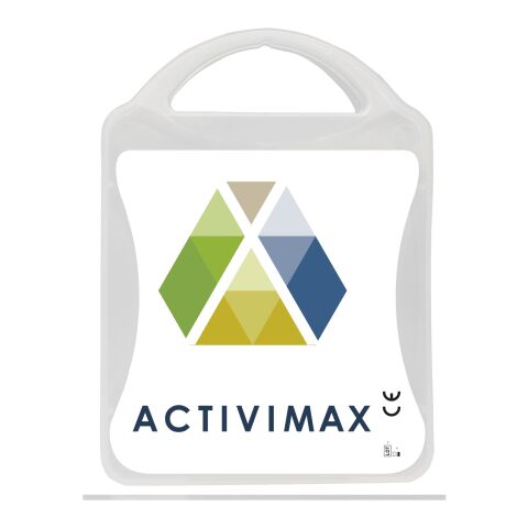 Werbeartikel mykit, first aid, kit – weiß – mit Logo bedruckt