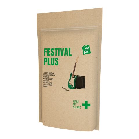 Werbeartikel MyKit Festival Plus in Papierhülle – Kraftpapier  – mit Logo bedruckt