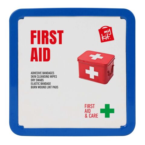 Werbeartikel MyKit Erste Hilfe Set – blau – mit Logo bedruckt