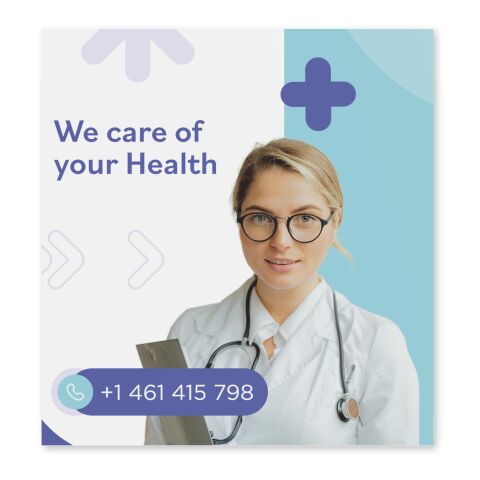 Nachhaltiger Werbeartikel 10 Pflaster mit vollfarbig bedrucktem Papierumschlag – weiß – mit Logo bedruckt