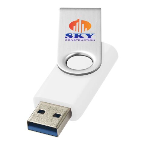 Werbeartikel Rotate-basic USB-Stick 3.0 – weiß – mit Logo bedruckt