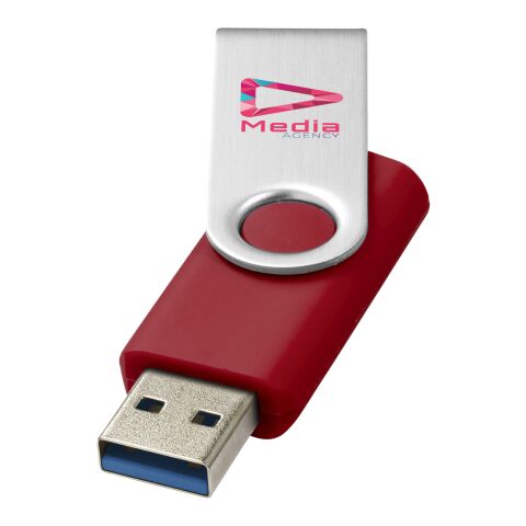 Werbeartikel Rotate-basic USB-Stick – rot – mit Logo bedruckt – 3.0 für Büro & Homeoffice