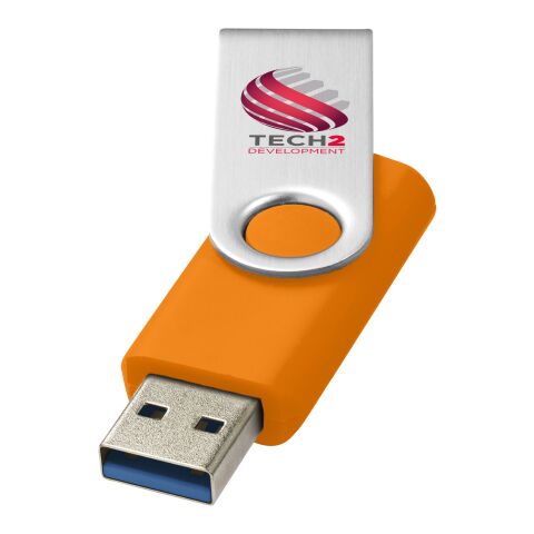 Werbeartikel Rotate-basic USB-Stick 3.0 – orange – mit Logo bedruckbar 32 GB USB 3.0 für IT-Messen