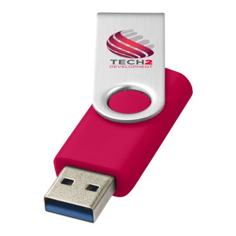Werbeartikel Rotate-basic USB-Stick 3.0 – magenta – mit Logo bedruckt