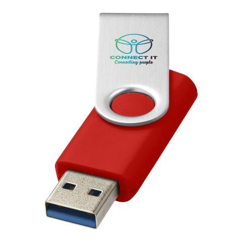 Werbeartikel Rotate-basic USB-Stick 3.0 – hellrot – mit Logo bedruckt