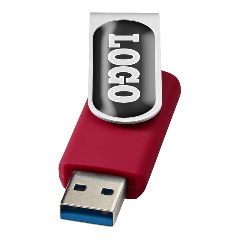 Werbeartikel USB-Stick Rotate 3.0 – rot – mit Logo bedruckt schnell & kompakt für Büro & Homeoffice