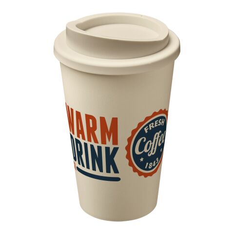 Werbeartikel Americano 350 ml Isolierbecher – Oatmeal – mit Logo bedruckt