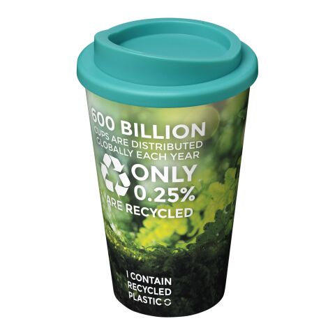 Nachhaltiger Werbeartikel Brite-Americano® 350 ml Isolierbecher – aquablau – mit Logo bedruckt