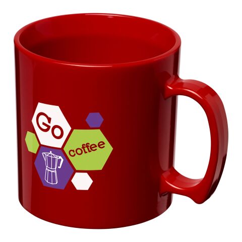 Werbeartikel Standard 300 ml Kunststoffbecher | rot | mit Logo bedrucken