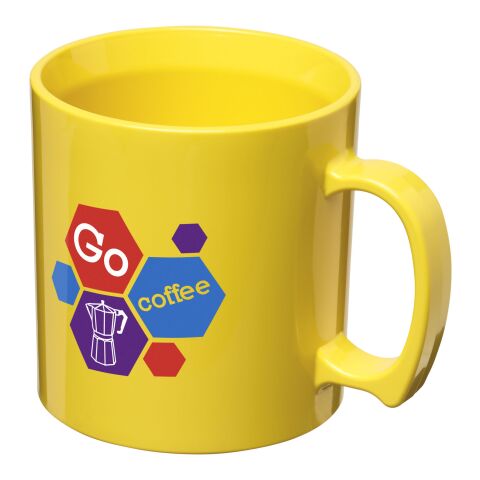 Werbeartikel Standard 300 ml Kunststoffbecher | gelb | mit Logo bedrucken
