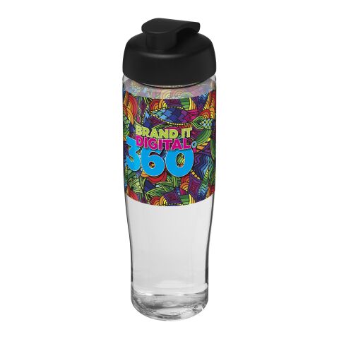 H2O Tempo® 700 ml Sportflasche mit Klappdeckel weiß-schwarz | ohne Werbeanbringung | Nicht verfügbar | Nicht verfügbar