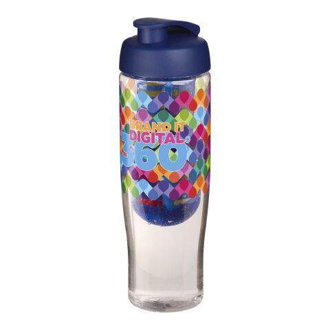 H2O Tempo® 700 ml Sportflasche mit Klappdeckel und Infusor transparent-blau | ohne Werbeanbringung | Nicht verfügbar | Nicht verfügbar