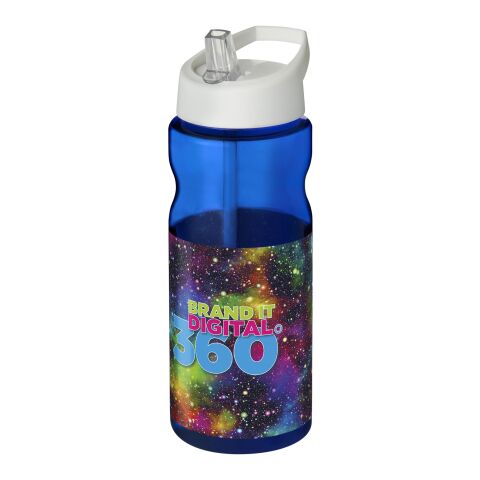 Sport-Werbemittel Sportflasche H2O Base – blau-weiss – mit Logo bedruckbar 650 ml nachhaltig auslaufsicher für Sportevents & Turniere