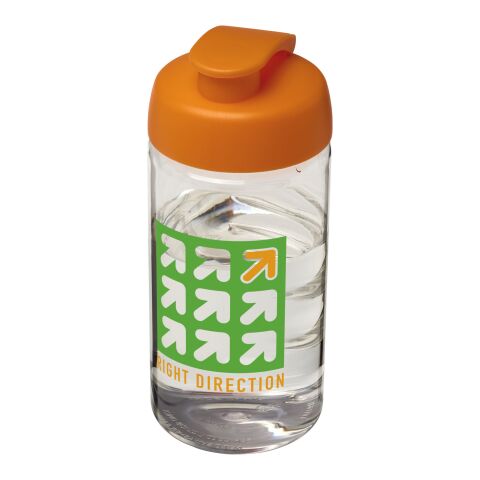 H2O Bop® 500 ml Sportflasche mit Klappdeckel transparent-orange | ohne Werbeanbringung | Nicht verfügbar | Nicht verfügbar