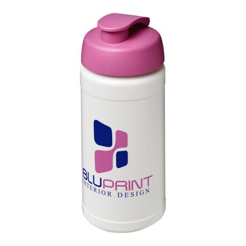 Baseline® Plus 500 ml Sportflasche mit Klappdeckel transparent-rosa | ohne Werbeanbringung | Nicht verfügbar | Nicht verfügbar