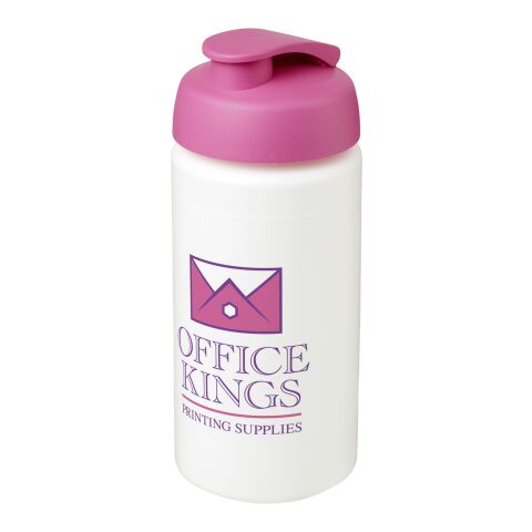 Baseline® Plus grip 500 ml Sportflasche mit Klappdeckel transparent-rosa | ohne Werbeanbringung | Nicht verfügbar | Nicht verfügbar