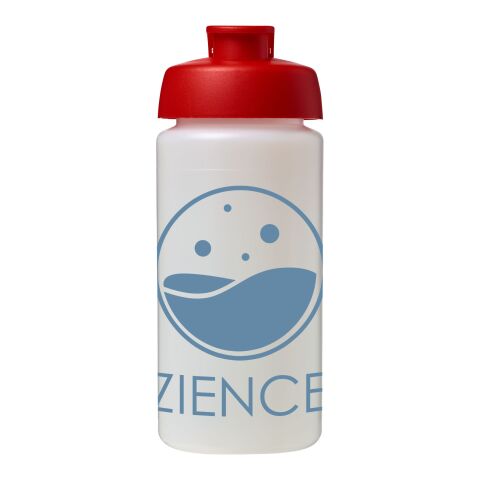 Gastro-Werbemittel Shaker Baseline Plus grip – weiss-rot – mit Logodruck 500 ml Kunststoffflasche mit integriertem Fingergriff als Sporttrinkflasche