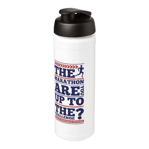 Baseline® Plus grip 750 ml Sportflasche mit Klappdeckel weiss-schwarz | ohne Werbeanbringung | Nicht verfügbar | Nicht verfügbar