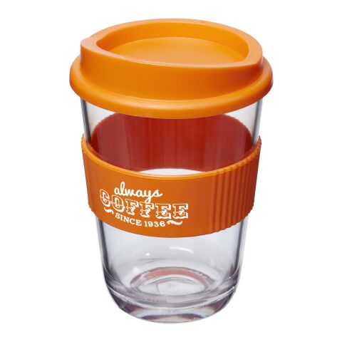 Americano® Cortado 300 ml Isolierbecher mit Schutzring orange | 1-farbiger Siebdruck | Griff | 50 mm x 20 mm
