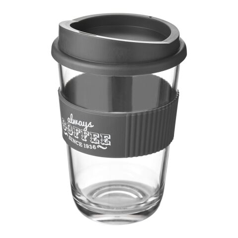 Kundengeschenk Thermobecher Americano Cortado – grau – mit Logodruck 300 ml für die Büroküche