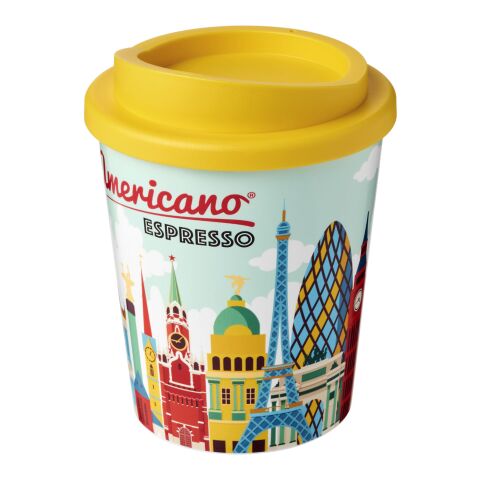 Werbeartikel Brite-Americano® Espresso 250 ml Isolierbecher – gelb – mit Logo bedruckt