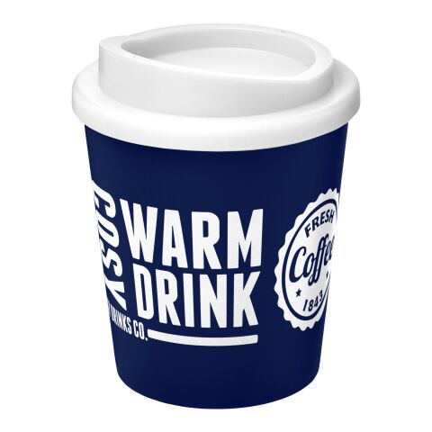 Werbeartikel Americano Espresso 250 ml Isolierbecher – blau-transparent – mit Logo bedruckt