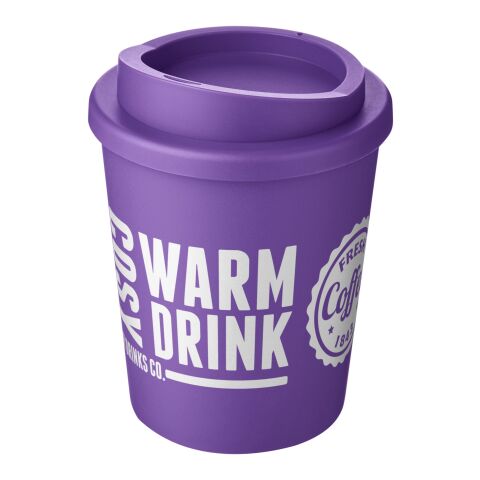 Werbeartikel 250 ml Americano Espresso Isolierbecher doppelwandig, passend für Kaffeemaschinen, Made in UK – lila – mit Logo bedruckt