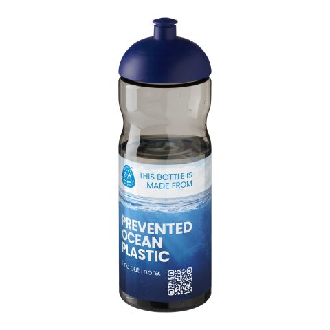 Werbeartikel H2O Eco 650 ml Sportflasche mit Stülpdeckel – kohle-royalblau – mit Logo bedruckt