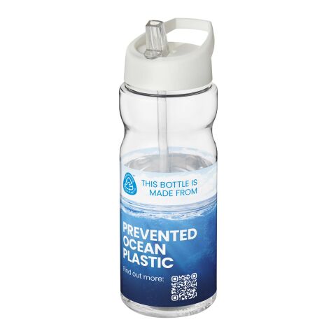 H2O Eco 650 ml Sportflasche mit Ausgussdeckel transparent-weiss | ohne Werbeanbringung | Nicht verfügbar | Nicht verfügbar