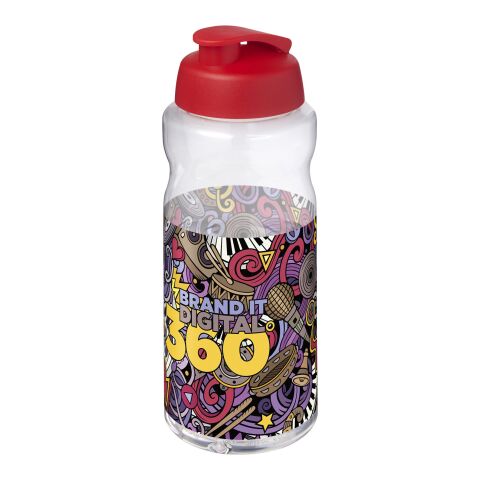 Nachhaltiger Werbeartikel H2O Active Big Base 1 L Sportflasche mit Klappdeckel – rot – mit Logo bedruckt