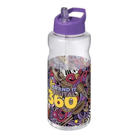 Werbeartikel H2O Active® Big Base 1L Sportflasche mit Ausgussdeckel – lila – mit Logo bedruckt