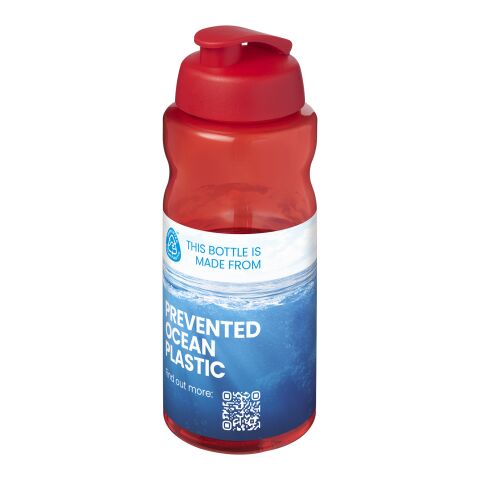 H2O Active® Eco Big Base 1L Sportflasche mit Klappdeckel rot-rot | ohne Werbeanbringung | Nicht verfügbar | Nicht verfügbar