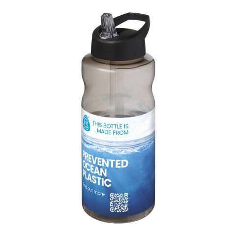 Sport-Werbemittel H2O Active Eco Big Base – kohle-schwarz – mit Logo bedruckt 1l nachhaltig auslaufsicher für Sportevents & Turniere