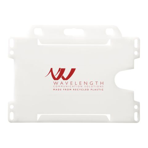 Vega Kartenhalter aus recyceltem Kunststoff weiß gefrosted | ohne Werbeanbringung | Nicht verfügbar | Nicht verfügbar