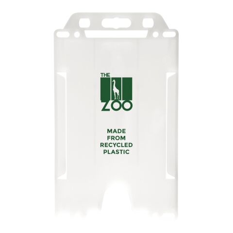 Pierre Kartenhalter aus recyceltem Kunststoff weiß gefrosted | ohne Werbeanbringung | Nicht verfügbar | Nicht verfügbar