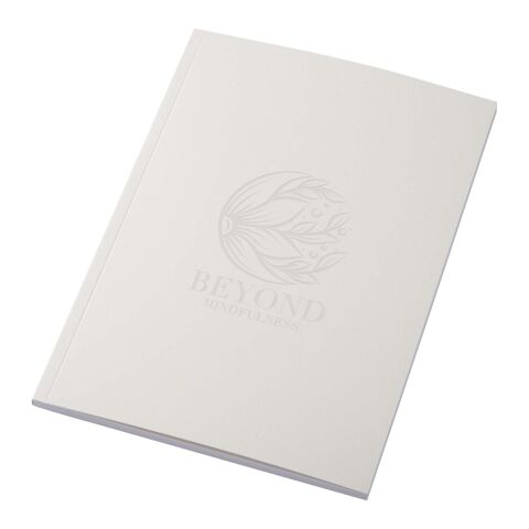 Nachhaltiger Werbeartikel Novella Austen A5 Softcover Notizbuch – 50 Blatt – elfenbeinweiß – mit Logo bedruckt