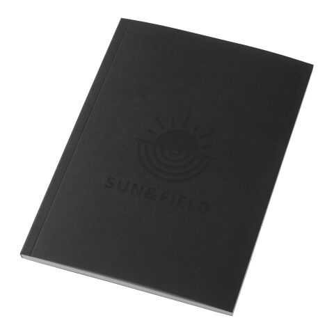 Nachhaltiger Werbeartikel Novella Austen A5 Softcover Notizbuch – 50 Blatt – schwarz – mit Logo bedruckt