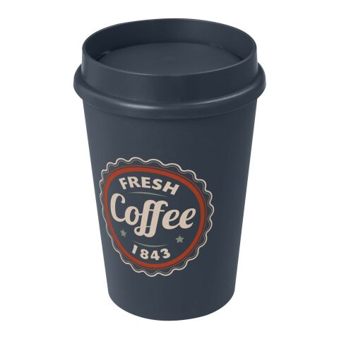 Werbeartikel 300 ml Americano Switch To-Go-Kaffeebecher mit 360°-Trinkdeckel für volles Aroma & spülmaschinenfest – eisblau – mit Logo bedruckt