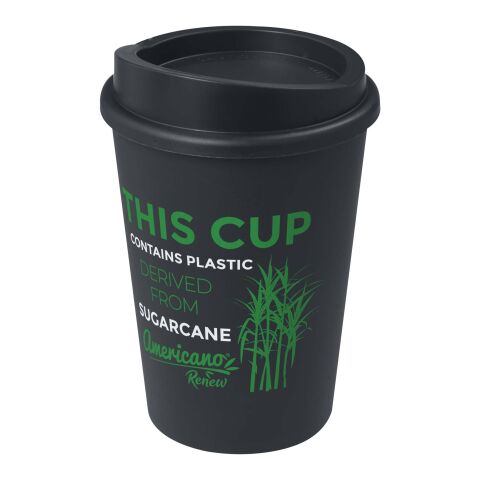 Nachhaltiger Werbeartikel Americano Switch Renew Becher mit Deckel 300 ml – granitfarben – mit Logo bedruckt