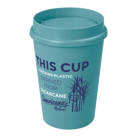 Werbeartikel Americano® Switch Renew Becher mit 360°-Deckel 300 ml – riffblau – mit Logo bedruckt