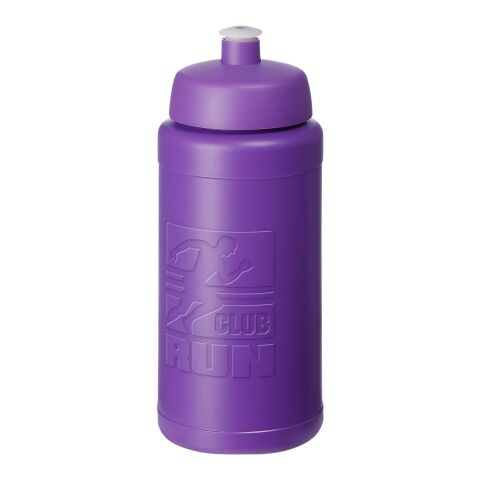 Werbeartikel Sport Trinkflasche 500 ml Baseline Rise Push-Pull Ausgießer einwandig BPA-frei spülmaschinenfest hergestellt in UK – lila – mit Logo