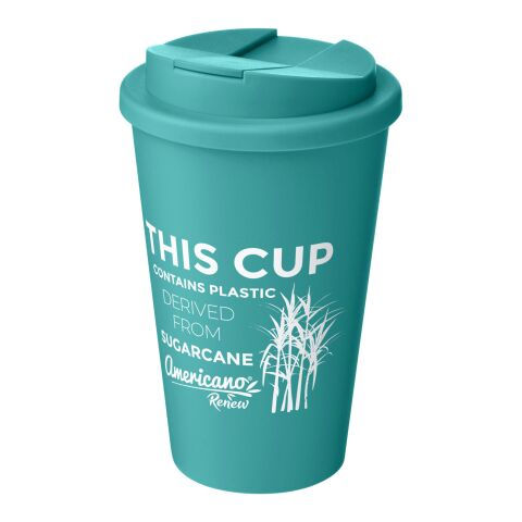 Americano® Renew 350 ml Isolierbecher mit auslaufsicherem Deckel riffblau | 1-farbiger Siebdruck | rundum | 228 mm x 73 mm