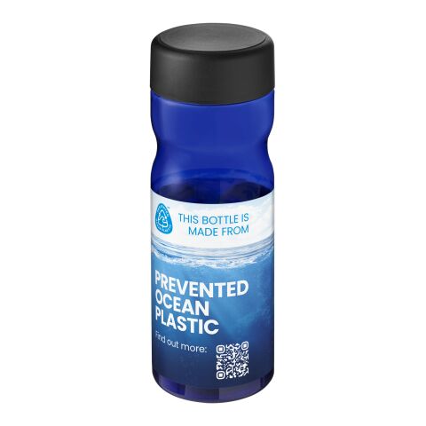 H2O Eco Base 650 ml Sportflasche mit Drehdeckel mittelblau-schwarz | ohne Werbeanbringung | Nicht verfügbar | Nicht verfügbar