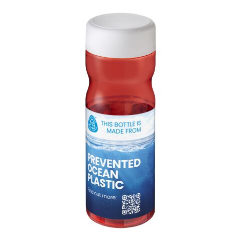 H2O Eco Base 650 ml Sportflasche mit Drehdeckel rot-transparent weiss | ohne Werbeanbringung | Nicht verfügbar | Nicht verfügbar