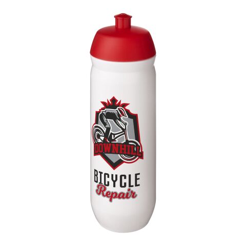 Werbeartikel HydroFlex 750 ml Squeezy-Sportflasche – rot-transparent